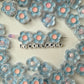 Chunky Flower Enamel Acrylic Bead (18x24mm)