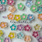 Chunky Flower Enamel Acrylic Bead (18x24mm)