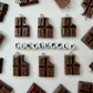 Pink/Brown Chocolate Bar Charm (25mm x 19mm)