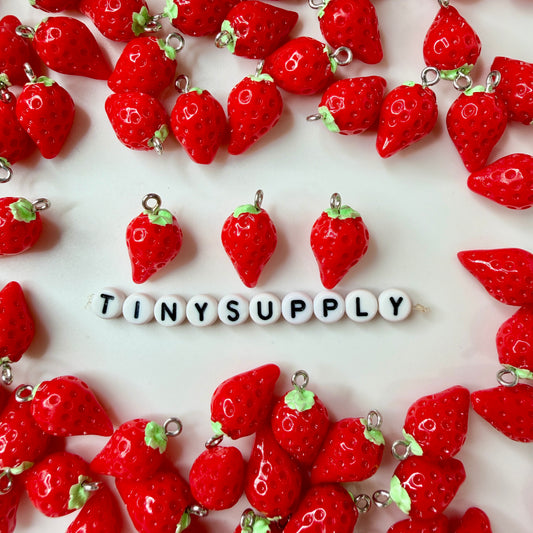 22MM Pink and Red Strawberry Charm
