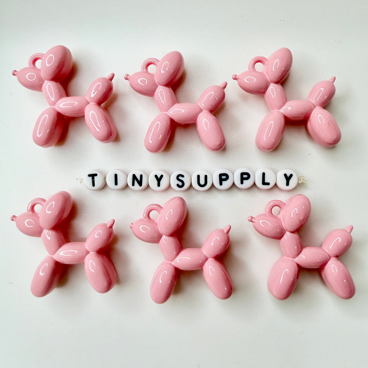 3CM Pastel Puffy Balloon Dog Resin Charm