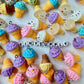Resin Ice Cream Cone Charm, Mixed Colors (10mm x 28mm)