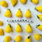 Small Resin Yellow Mango Fruit Charm (22mm x 15mm)