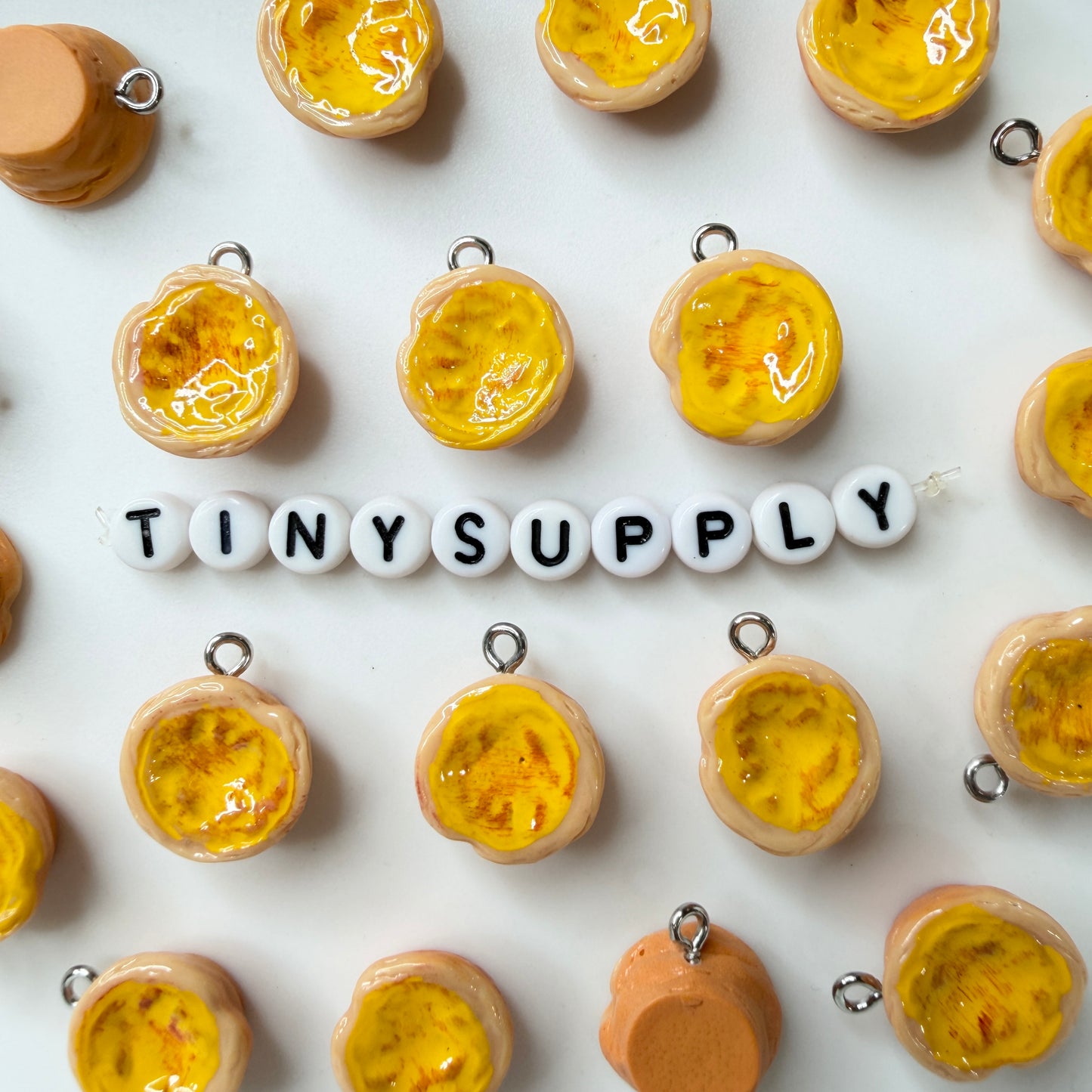 Resin Egg Tart Charm (19.5mm)