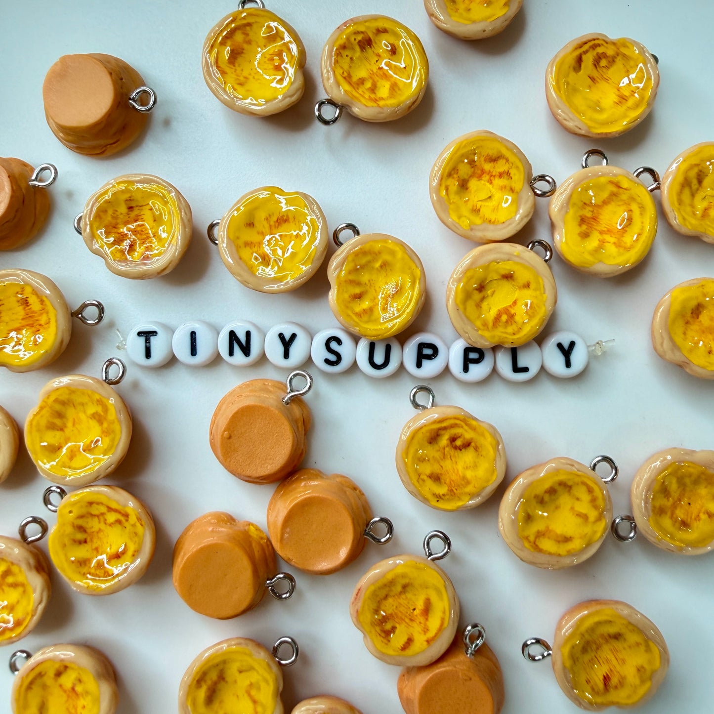 Resin Egg Tart Charm (19.5mm)