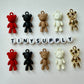 Metal Alloy Spray Painted Bear Charm (23mm x 13mm x 7mm)