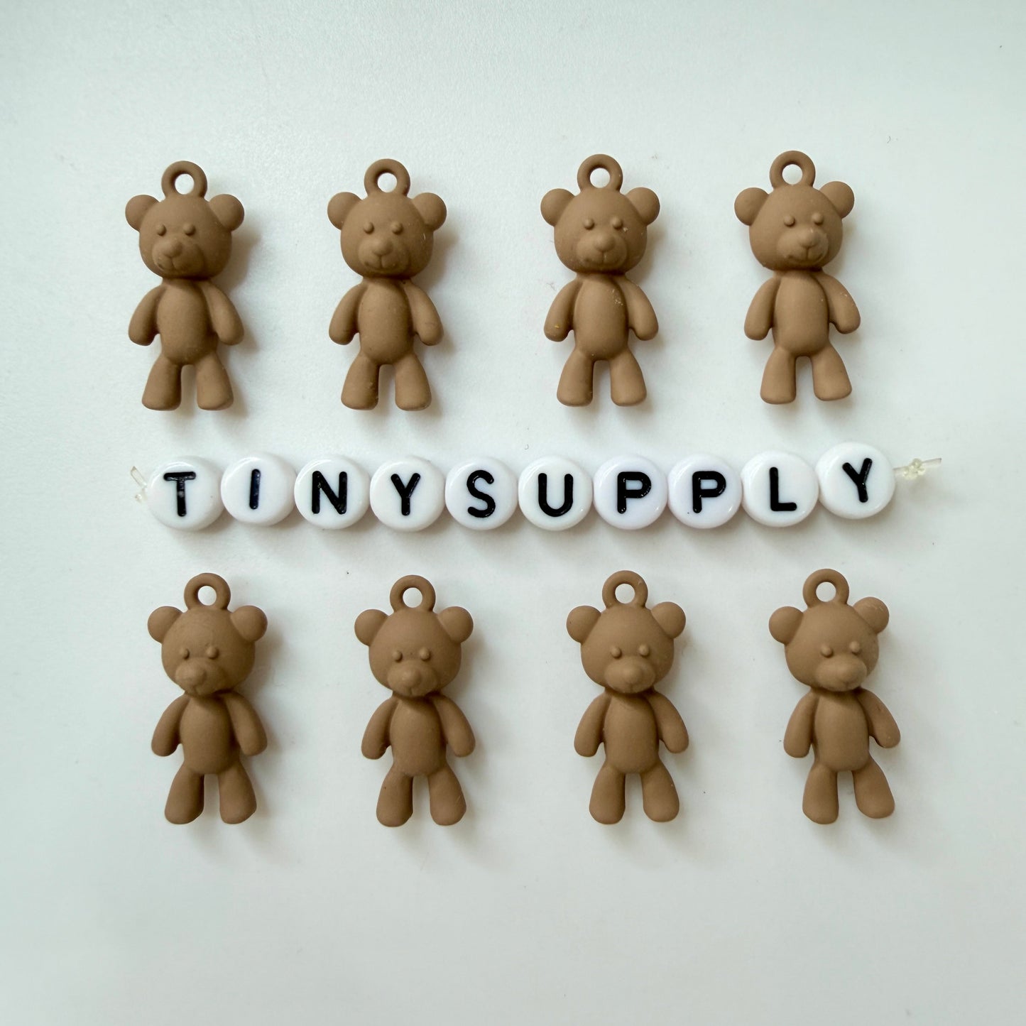 Metal Alloy Spray Painted Bear Charm (23mm x 13mm x 7mm)