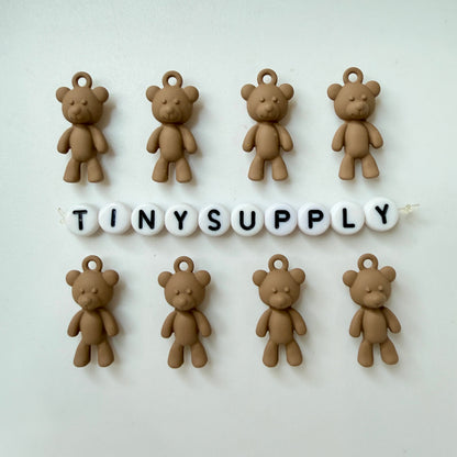 Metal Alloy Spray Painted Bear Charm (23mm x 13mm x 7mm)