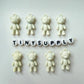 Metal Alloy Spray Painted Bear Charm (23mm x 13mm x 7mm)