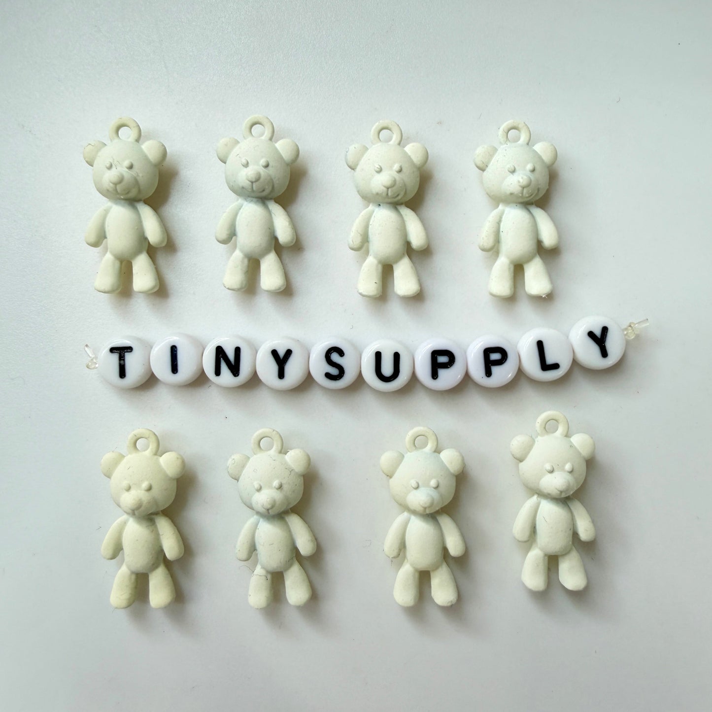 Metal Alloy Spray Painted Bear Charm (23mm x 13mm x 7mm)