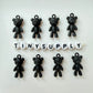 Metal Alloy Spray Painted Bear Charm (23mm x 13mm x 7mm)