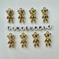 Metal Alloy Spray Painted Bear Charm (23mm x 13mm x 7mm)