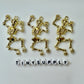 Dancing Skeleton Enamel Charm, Halloween Themed Charms (53mm x 36mm)