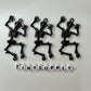 Dancing Skeleton Enamel Charm, Halloween Themed Charms (53mm x 36mm)