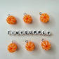 Peeled Orange and Green Oranges Charm with Eye Pin