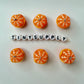 Peeled Orange and Green Oranges Charm with Eye Pin