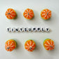 Peeled Orange and Green Oranges Charm with Eye Pin