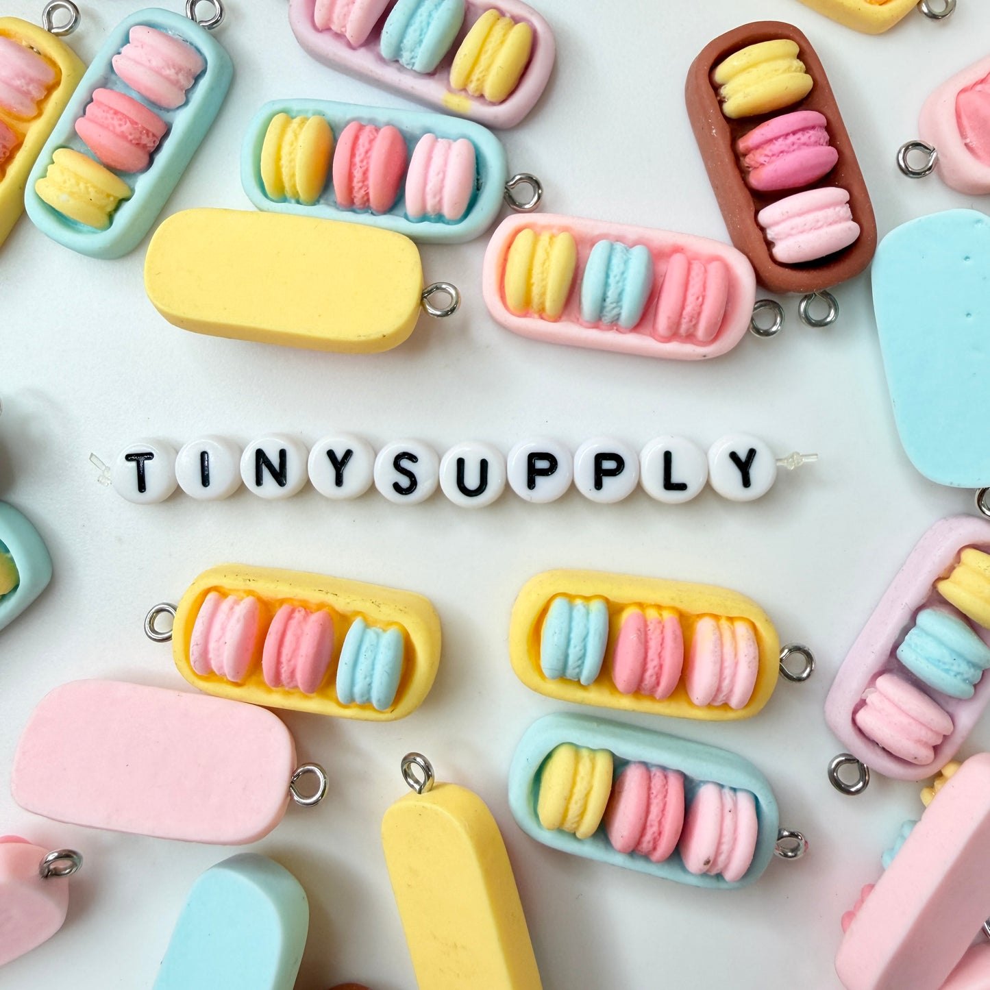 27MM x13MM Macaron Snack Box, Food Themed Resin Charms