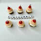 Cute Strawberry Cupcake Charms (17mm x 28mm)