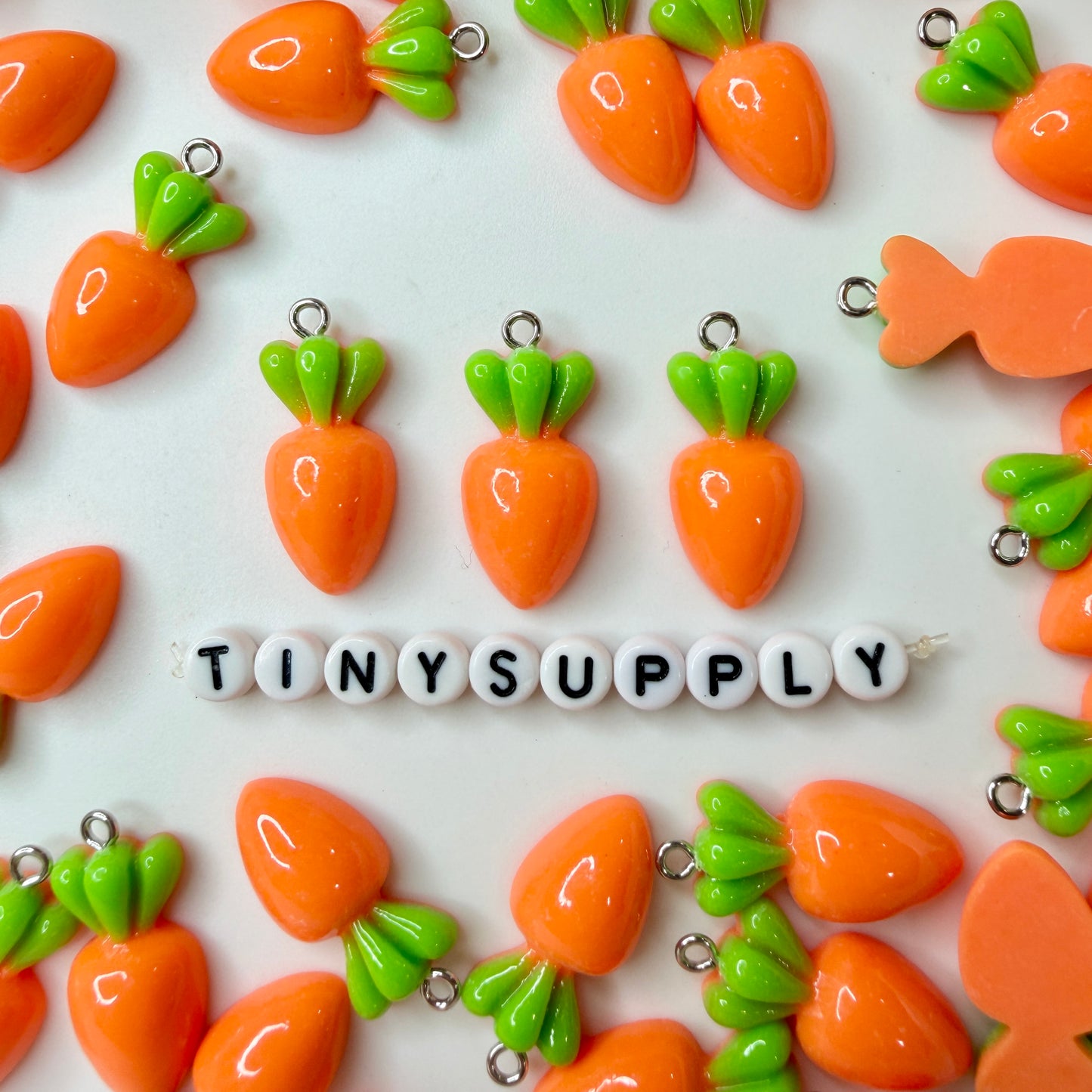Carrot and Eggplant, Food Themed Resin Charms