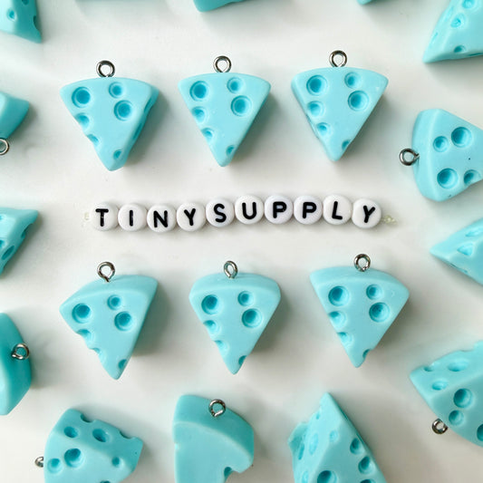 25MM x 20MM Colored Swiss Cheese Slice Charm with Eyepins