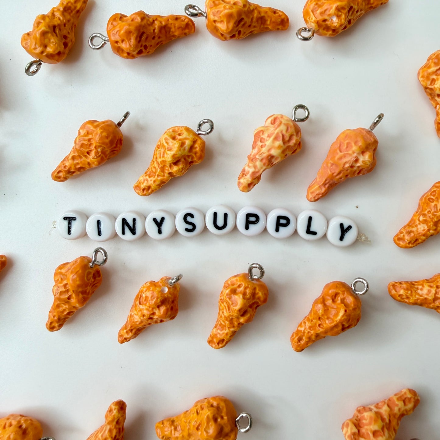 20MM x 9MM Fried Chicken Drumstick, Food Themed Resin Charms