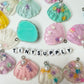 20MM Resin Seashells with Stars and Pearl, Ocean Themed Charms
