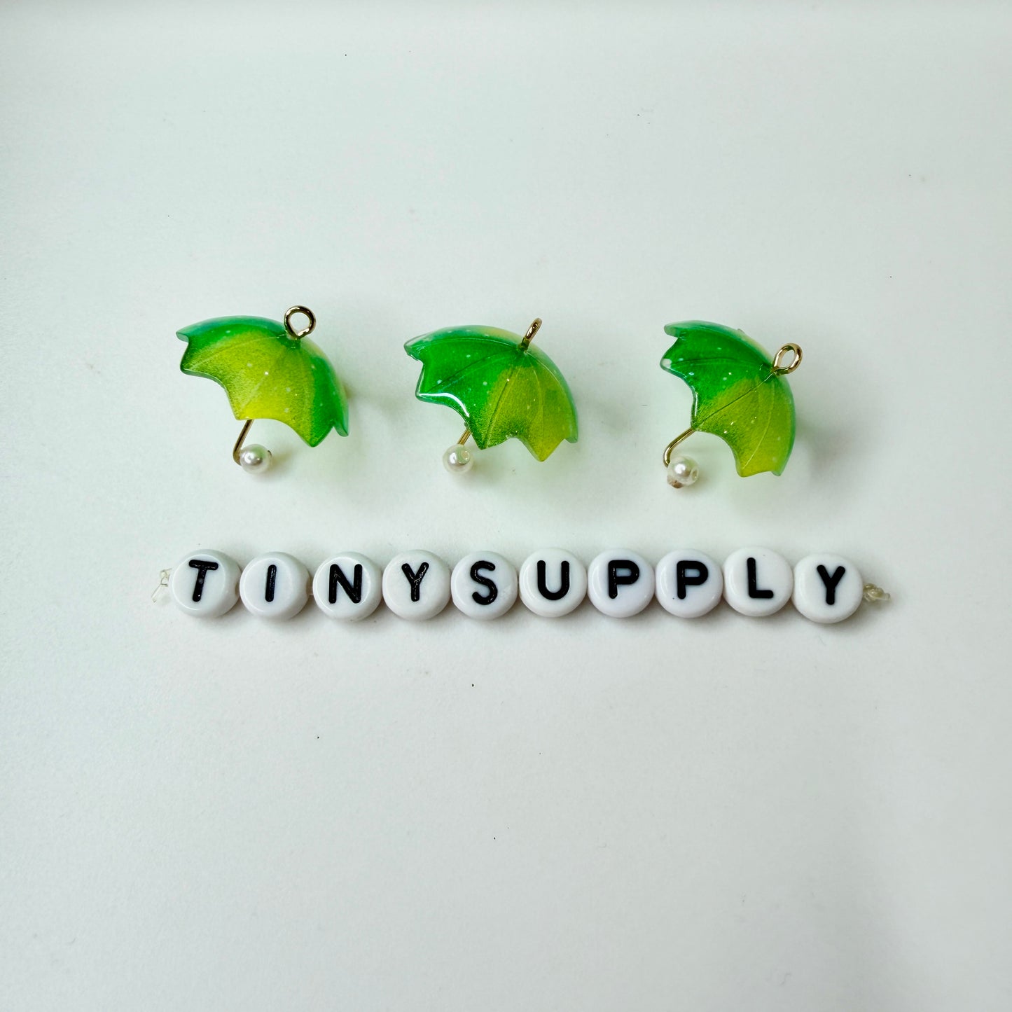 22MM Ombre Yellow, Green, Purple and Blue Umbrella Resin Charm