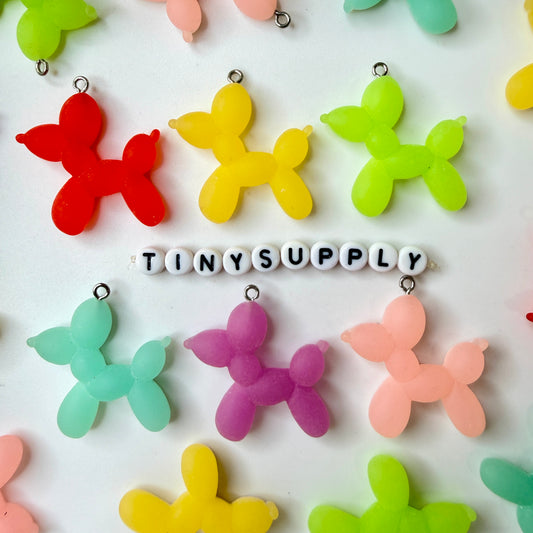 Large Mixed Color Balloon Dog Charm (35mm x 33mm)