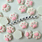 2CM Pink Paw Flatback, Cabochon Animal Themed