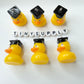 Cute Graduation Yellow Duck Ducky Charms with eyepin (29MM x 19.5MM)