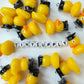 Cute Graduation Yellow Duck Ducky Charms with eyepin (29MM x 19.5MM)
