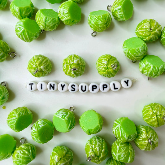 1.7cm x 1.5cm Green Cabbage, Food Themed Charms