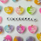 Be Mine Bright Colorful Valentine's Day Heart with Eye Pin Charm (18mm x 11mm)