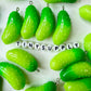 4cm x 1.5cm Green Pickle, Food Themed Charms