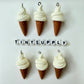 4CM Swirly Ice Cream Cone, Food Themed Charms