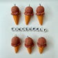 4CM Swirly Ice Cream Cone, Food Themed Charms