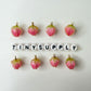 Resin Pink Red Blue Orange Hot Pink Strawberry Flower Charm (15mm x 10mm x 10mm)