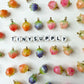 Resin Pink Red Blue Orange Hot Pink Strawberry Flower Charm (15mm x 10mm x 10mm)