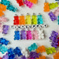Clear Rainbow Transparent Colored Gummy Bear Charms (10mm x 17mm)