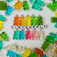 Clear Transparent Colored Gummy Bear Charms (10mm x 19mm)