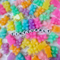 Muted Pastel Gummy Bear Charm with Eye Pin (10mm x 17mm)