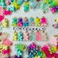 Solid Colored Pastel Gummy Bear Charms with eyepins (10mm x 16mm)