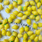 Resin Yellow Lemon Charm (20mm x 12mm x 12mm)