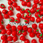 Resin Red Apple Fruit Charm (15mm x 12mm)