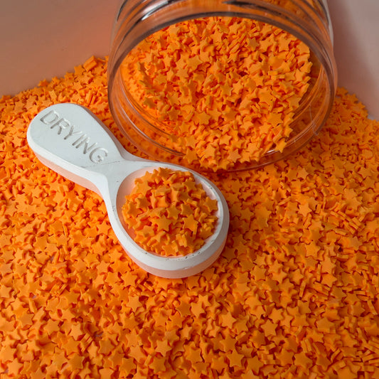 5mm Orange Star V2 Polymer Clay Sprinkle Pieces (NOT EDIBLE) D55-02