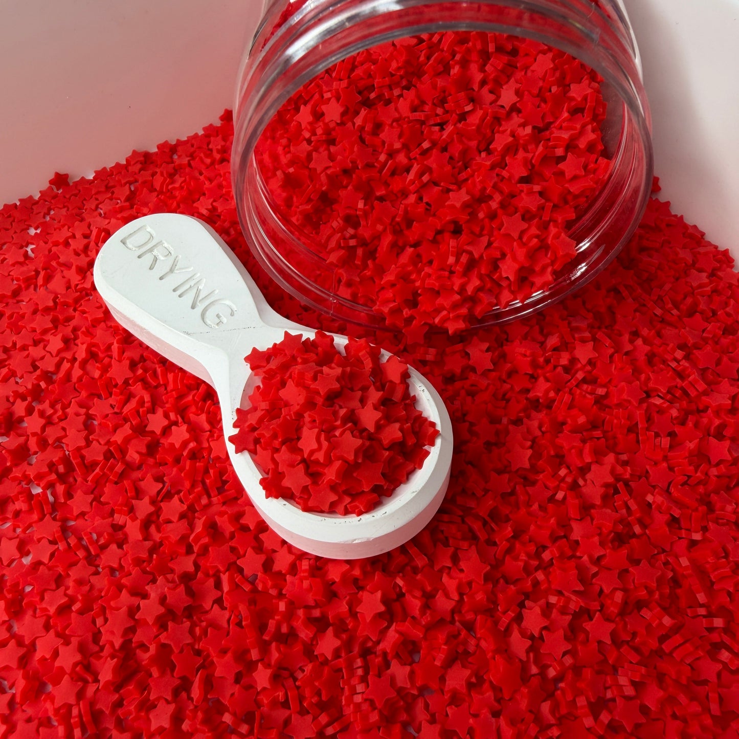 5mm Red Star V2 Polymer Clay Sprinkle Pieces (NOT EDIBLE) D55-01