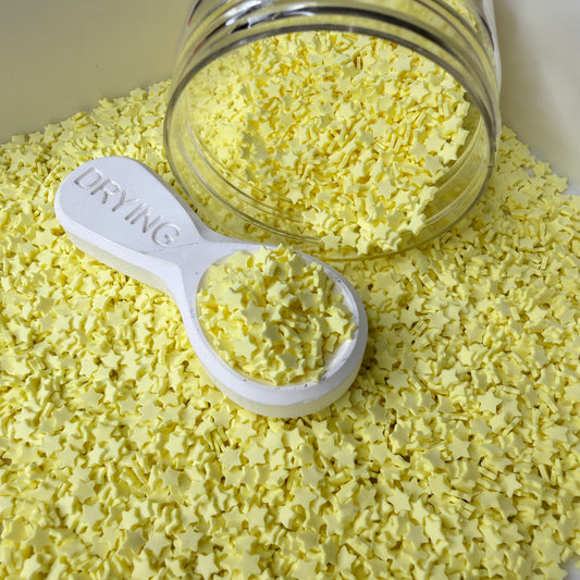 5mm Light Yellow Star V2 Polymer Clay Sprinkle Pieces (NOT EDIBLE) D55-04