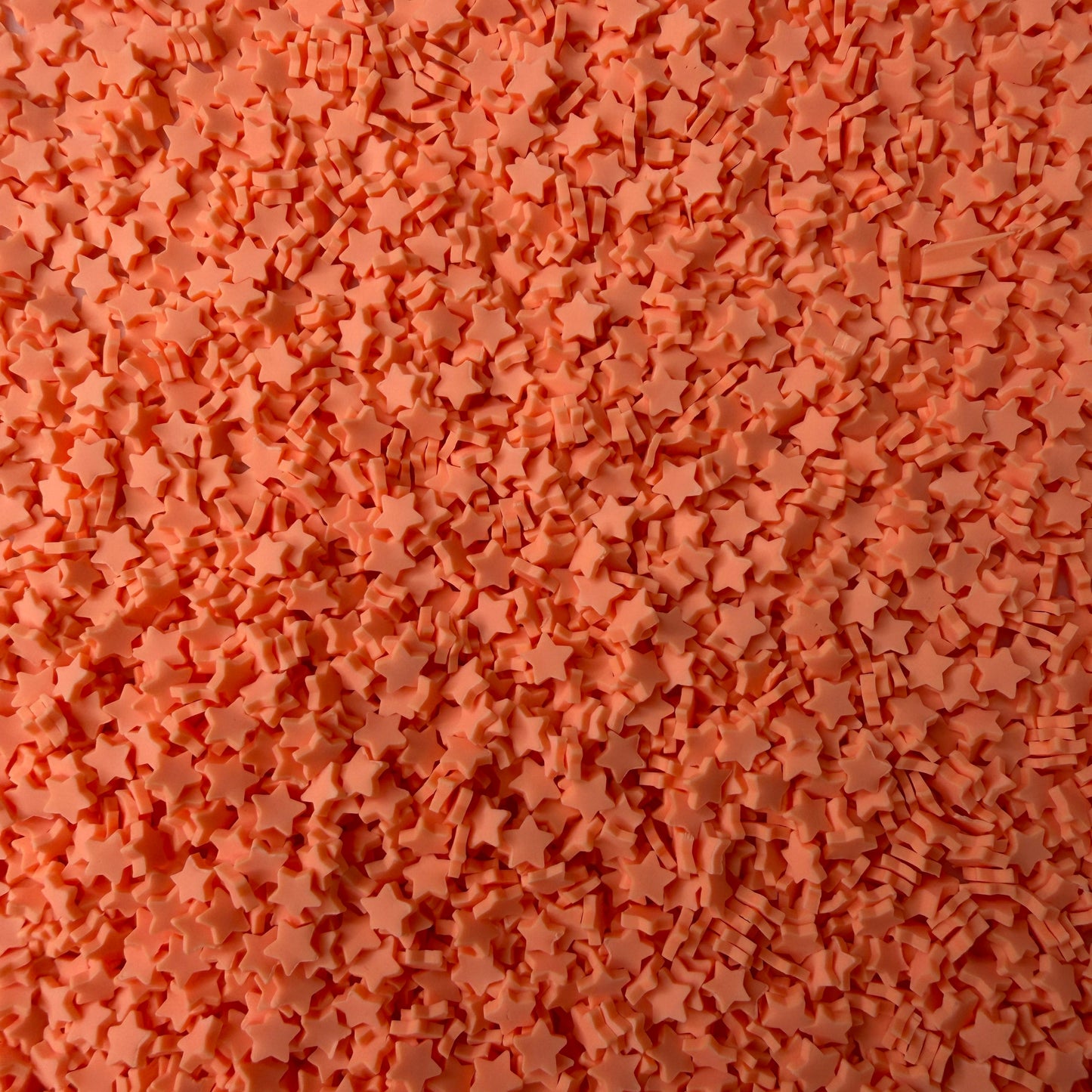 5mm Light Orange Star V2 Polymer Clay Sprinkle Pieces (NOT EDIBLE) D55-03