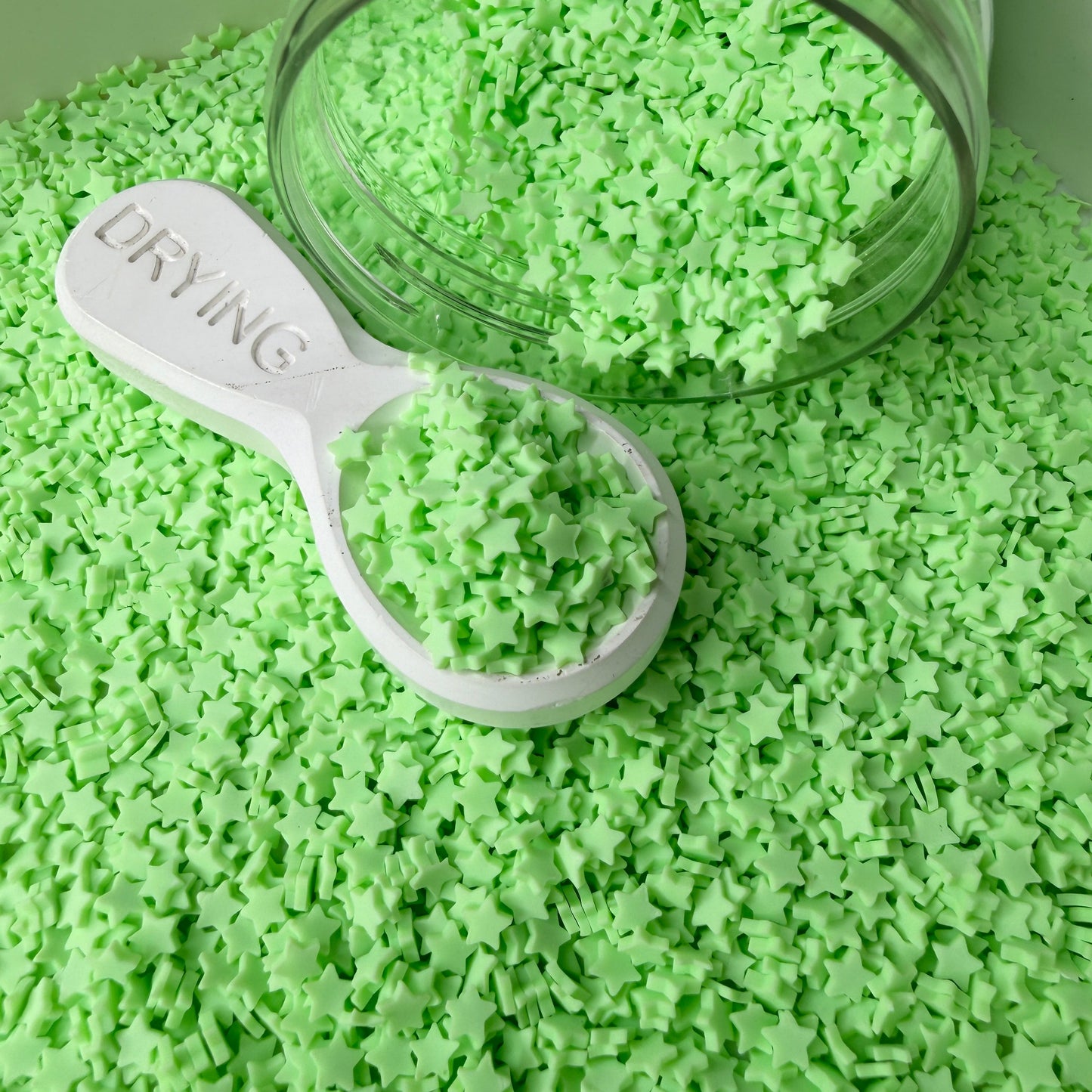 5mm Green Star V2 Polymer Clay Sprinkle Pieces (NOT EDIBLE) D55-06